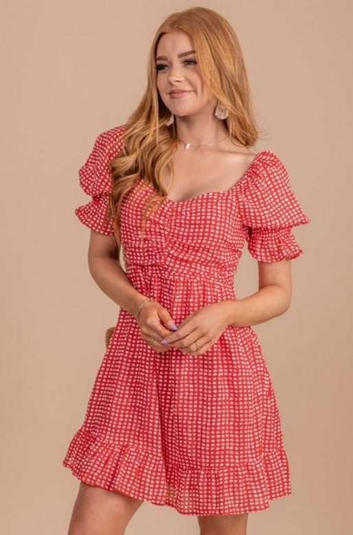 Picnic Date Gingham Mini Dress