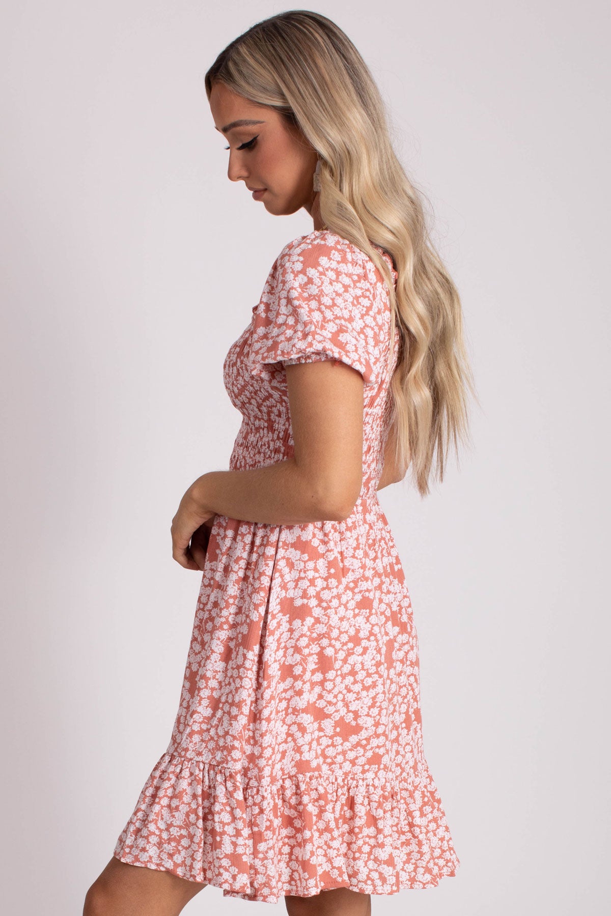 I Choose You Floral Mini Dress