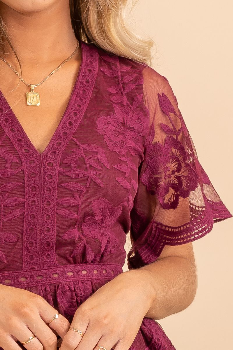 Simple Serenity Lace Maxi Dress