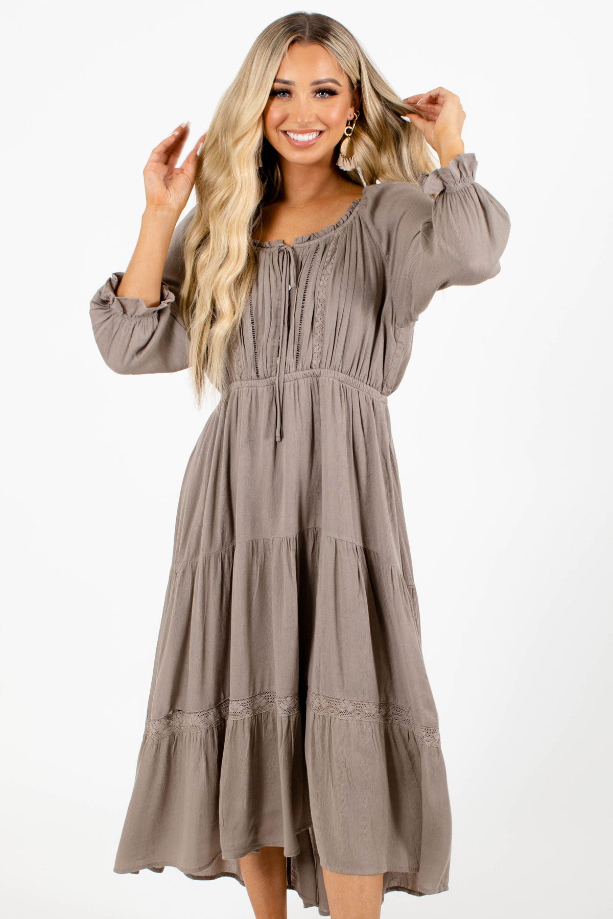 Come Home Soon Maxi Dress - Brown