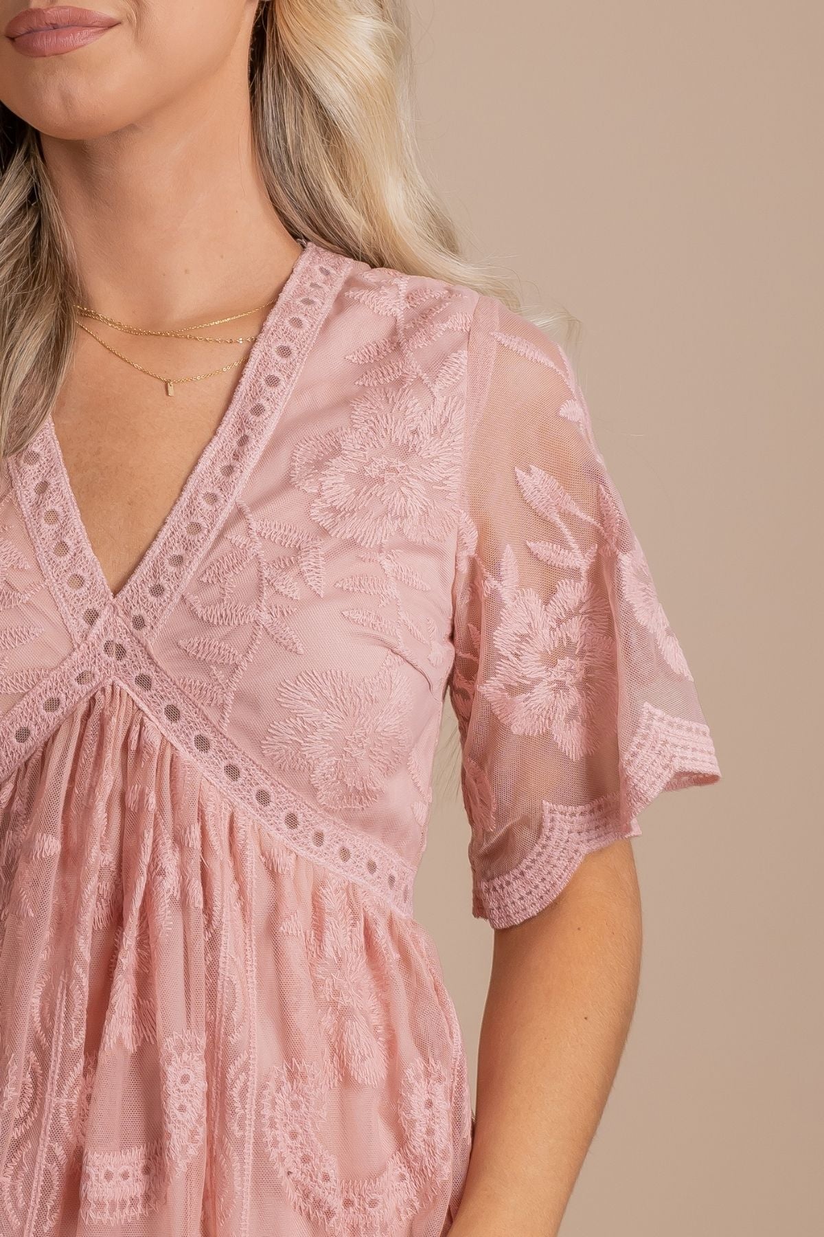 Simple Serenity Lace Maxi Dress