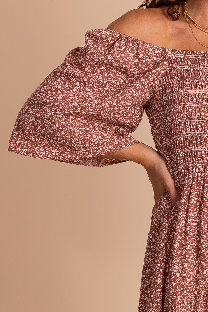 Oakley Floral Tiered Midi Dress