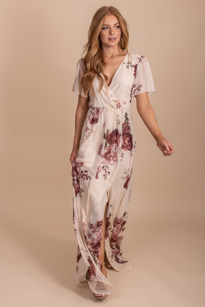 Bloom Where You're Planted Floral Maxi Dress