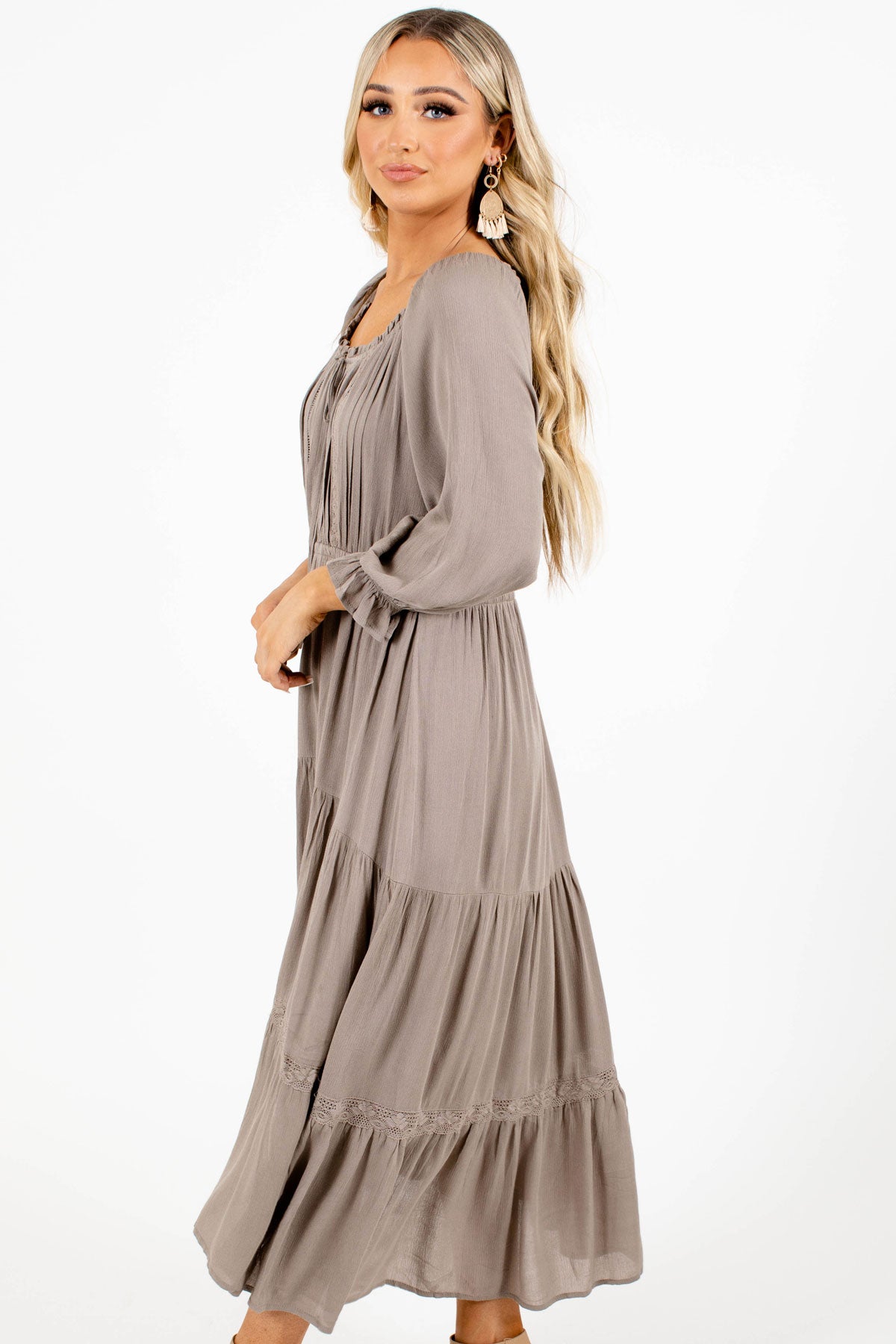 Come Home Soon Maxi Dress - Brown
