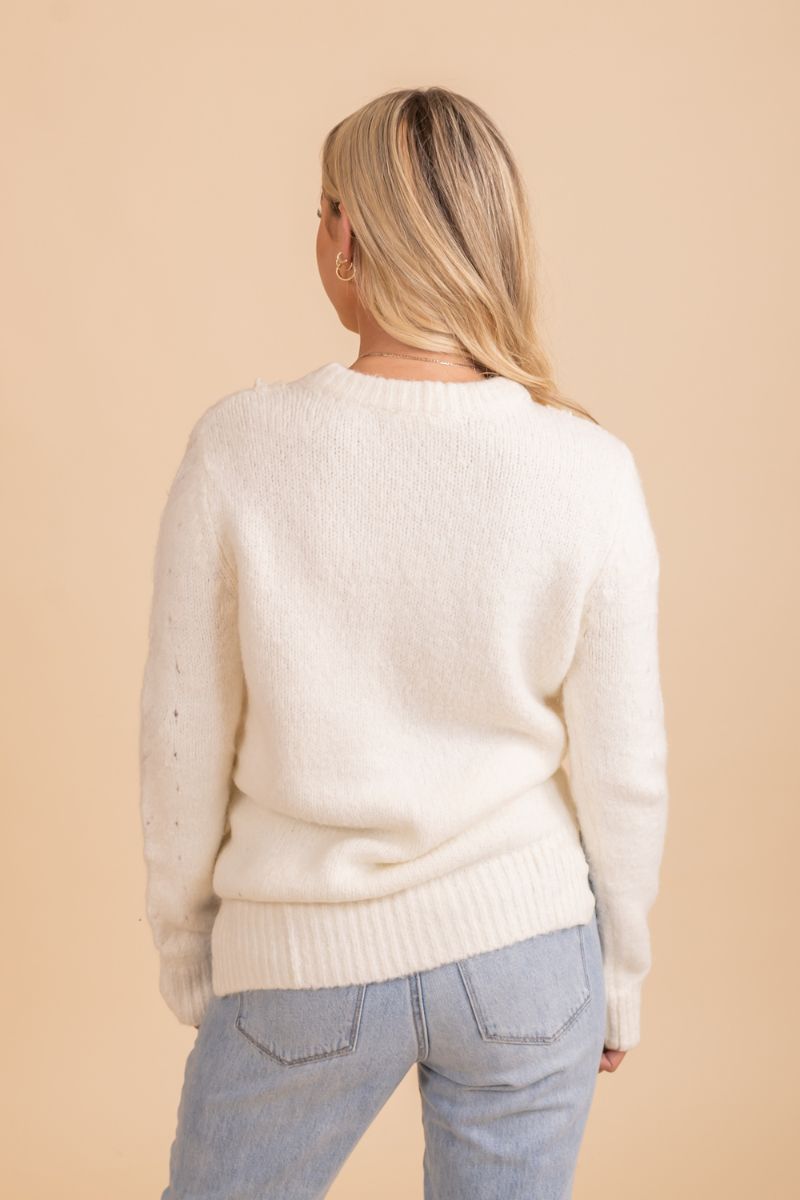 Loving More Lace Knit Sweater