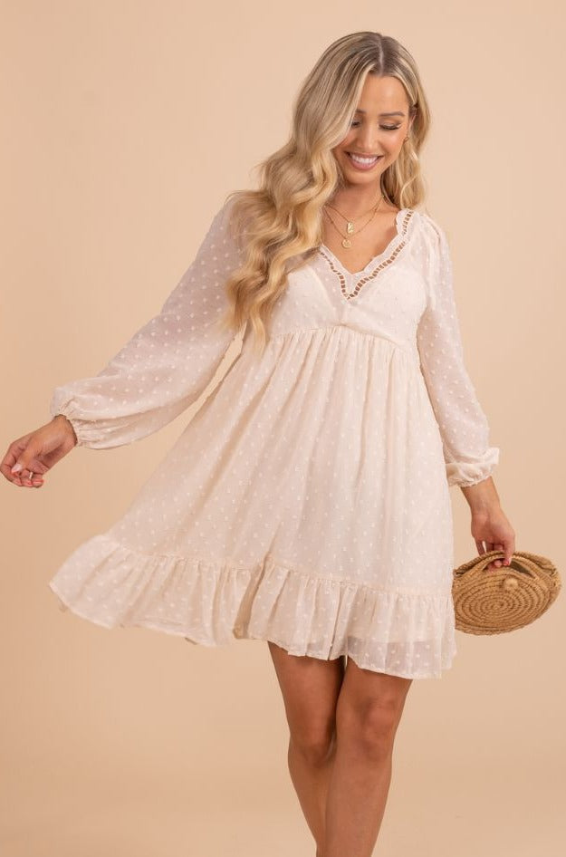 Keep It Real Swiss Dot Mini Dress