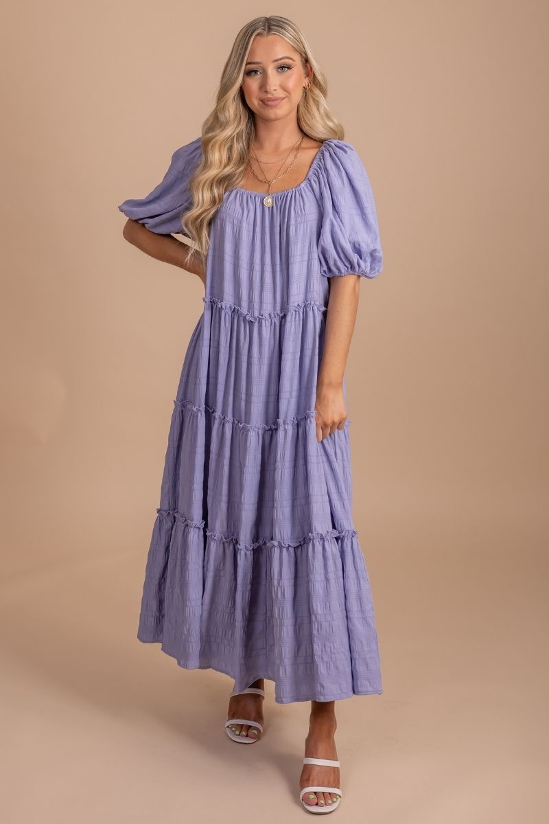 Sunrise Dreams Puff Sleeve Midi Dress