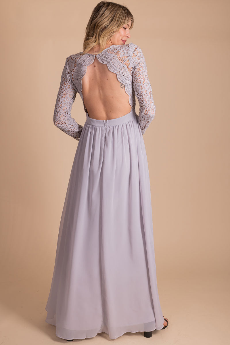 To The Moon and Back Lace Maxi Dress