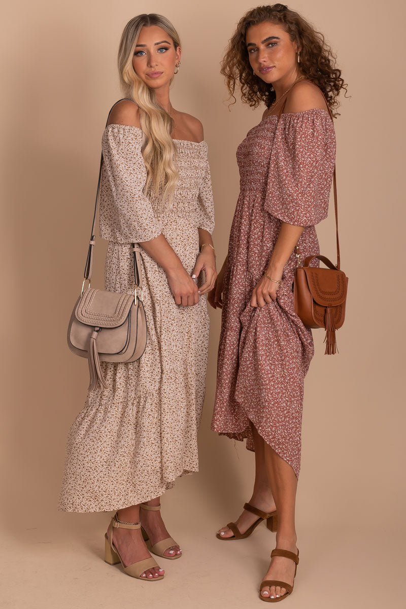 Oakley Floral Tiered Midi Dress