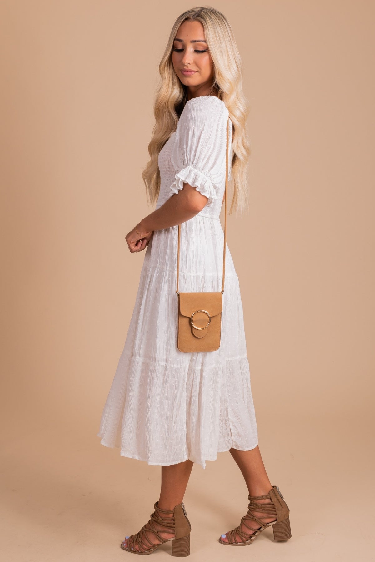 Come What May Midi Dress - White