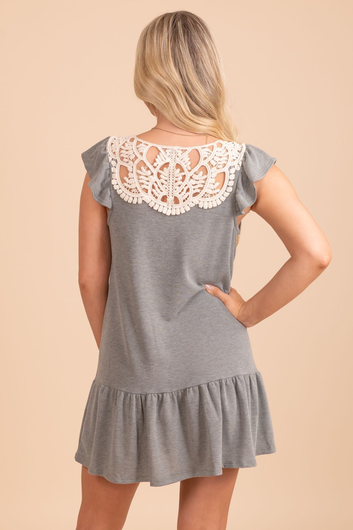 Olive Branch Crochet Mini Dress