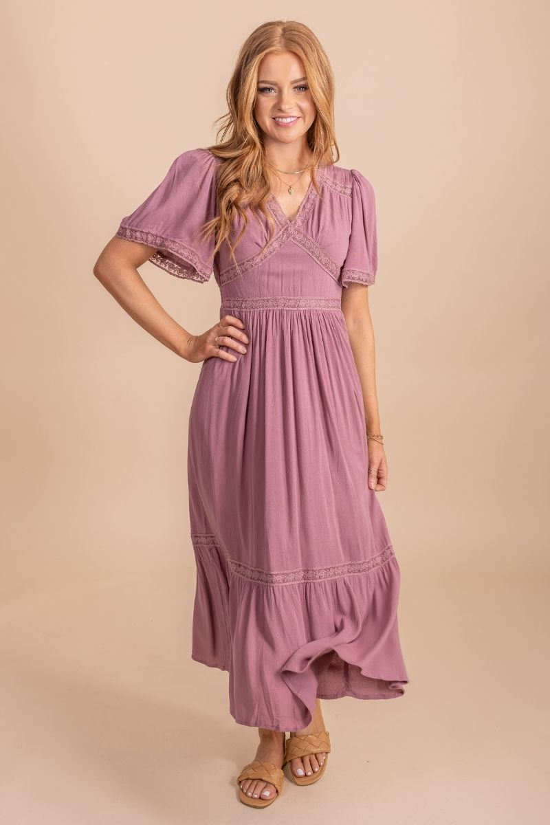 Every Moment Matters Midi Dress - Purple