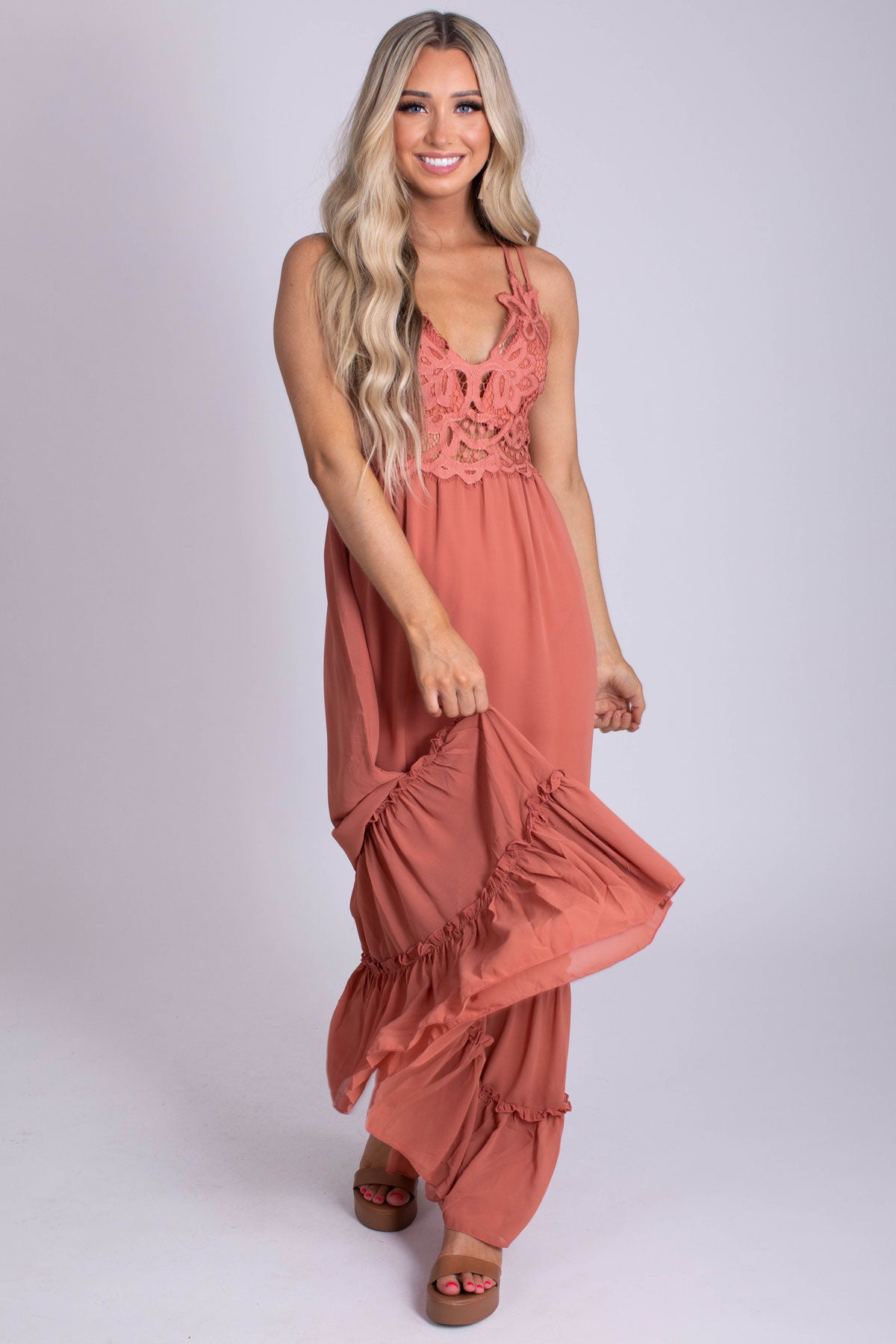 Find Your Voice Lace Maxi Dress