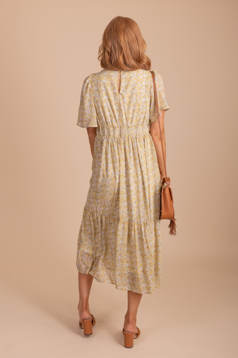 Beautiful Today Floral Midi Dress