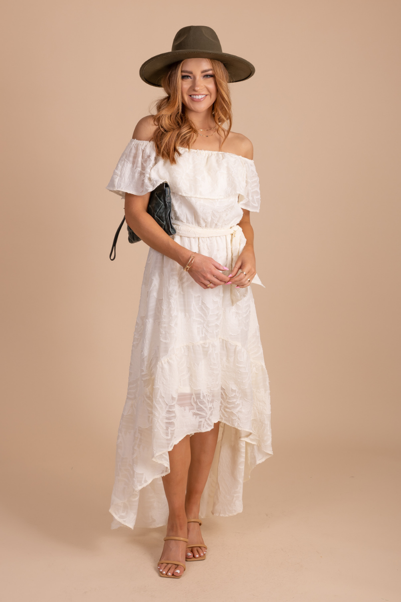 Life Of My Dreams Off-Shoulder Maxi Dress