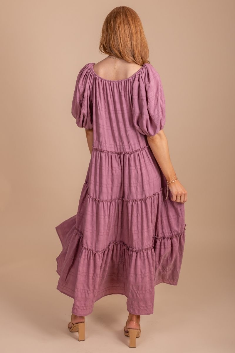 Sunrise Dreams Puff Sleeve Midi Dress