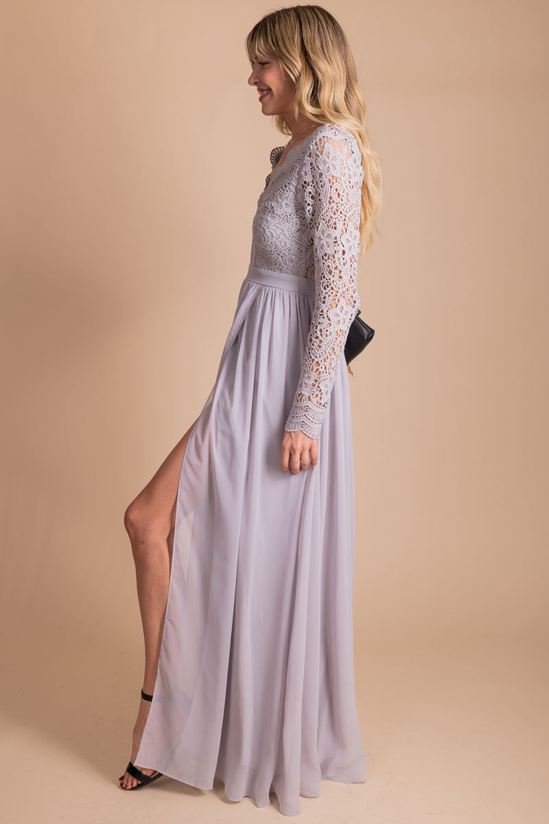 To The Moon and Back Lace Maxi Dress