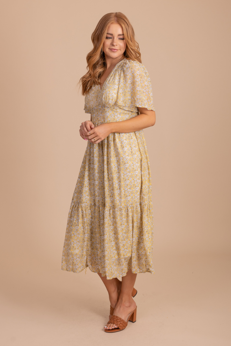 Beautiful Today Floral Midi Dress