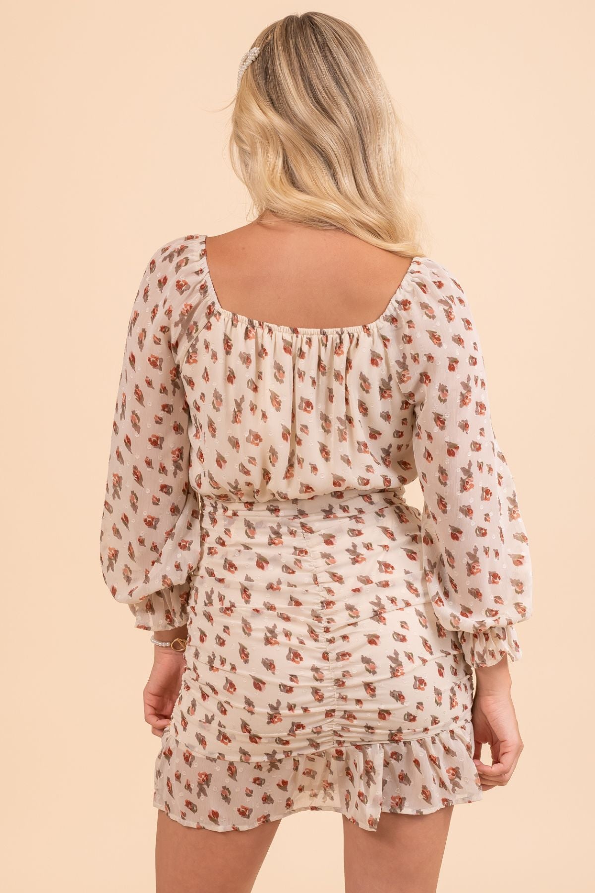 Floral Happiness Square Neck Mini Dress