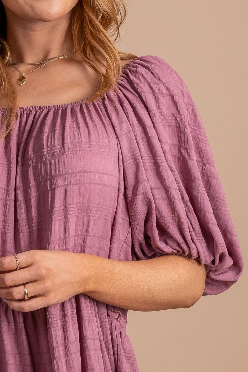 Sunrise Dreams Puff Sleeve Midi Dress