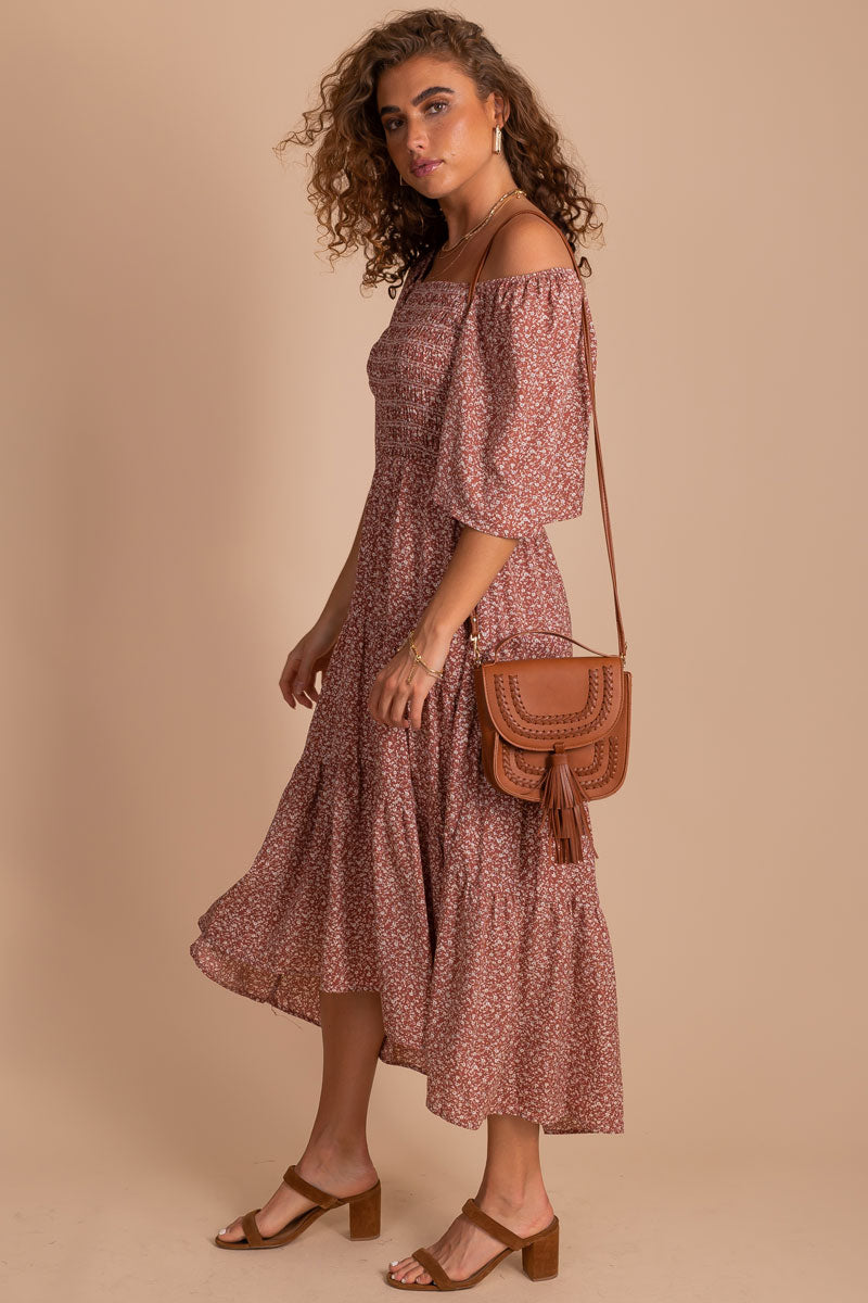 Oakley Floral Tiered Midi Dress