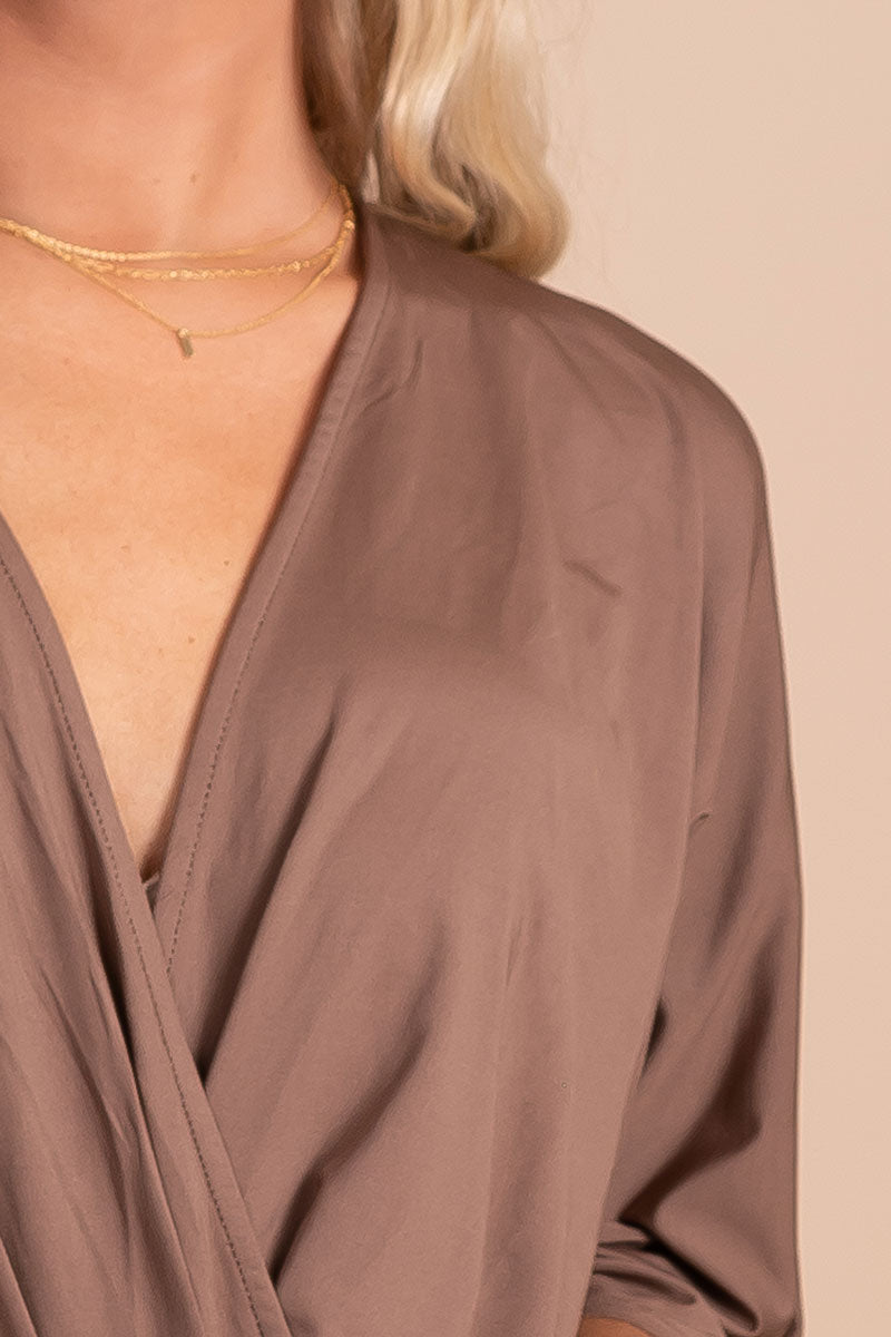 Just A Crush Ruched Midi Dress