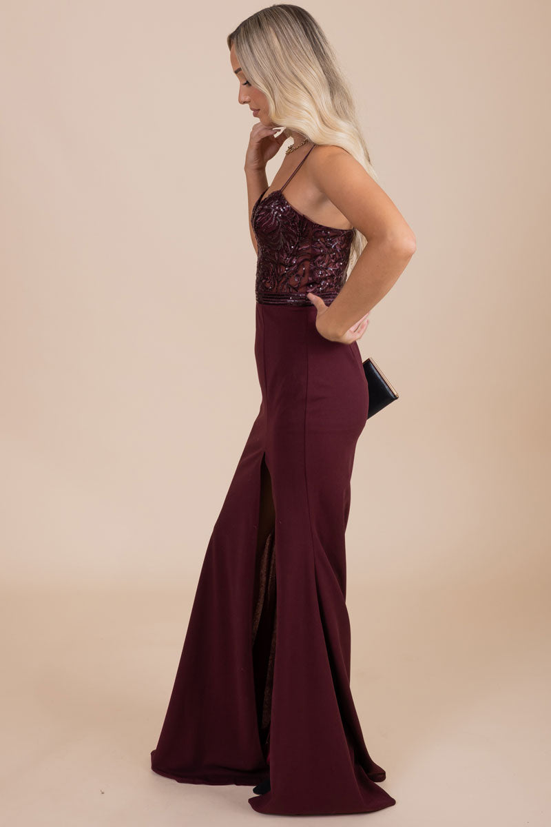 Time Will Tell Shimmery Maxi Dress