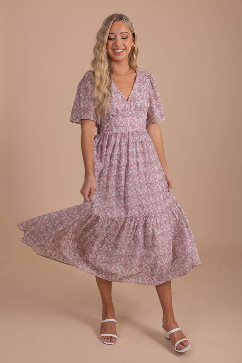 Beautiful Today Floral Midi Dress