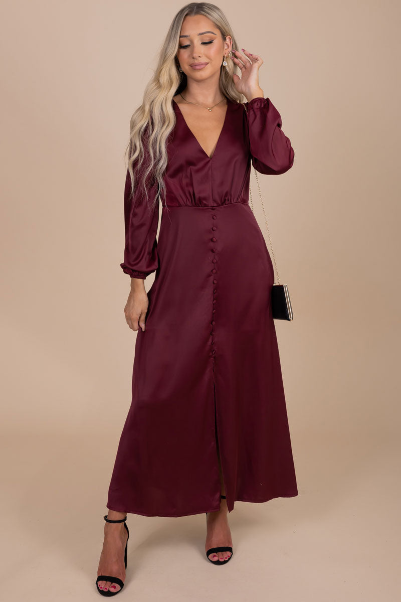 Seasons Greetings Long Sleeve Maxi Dress