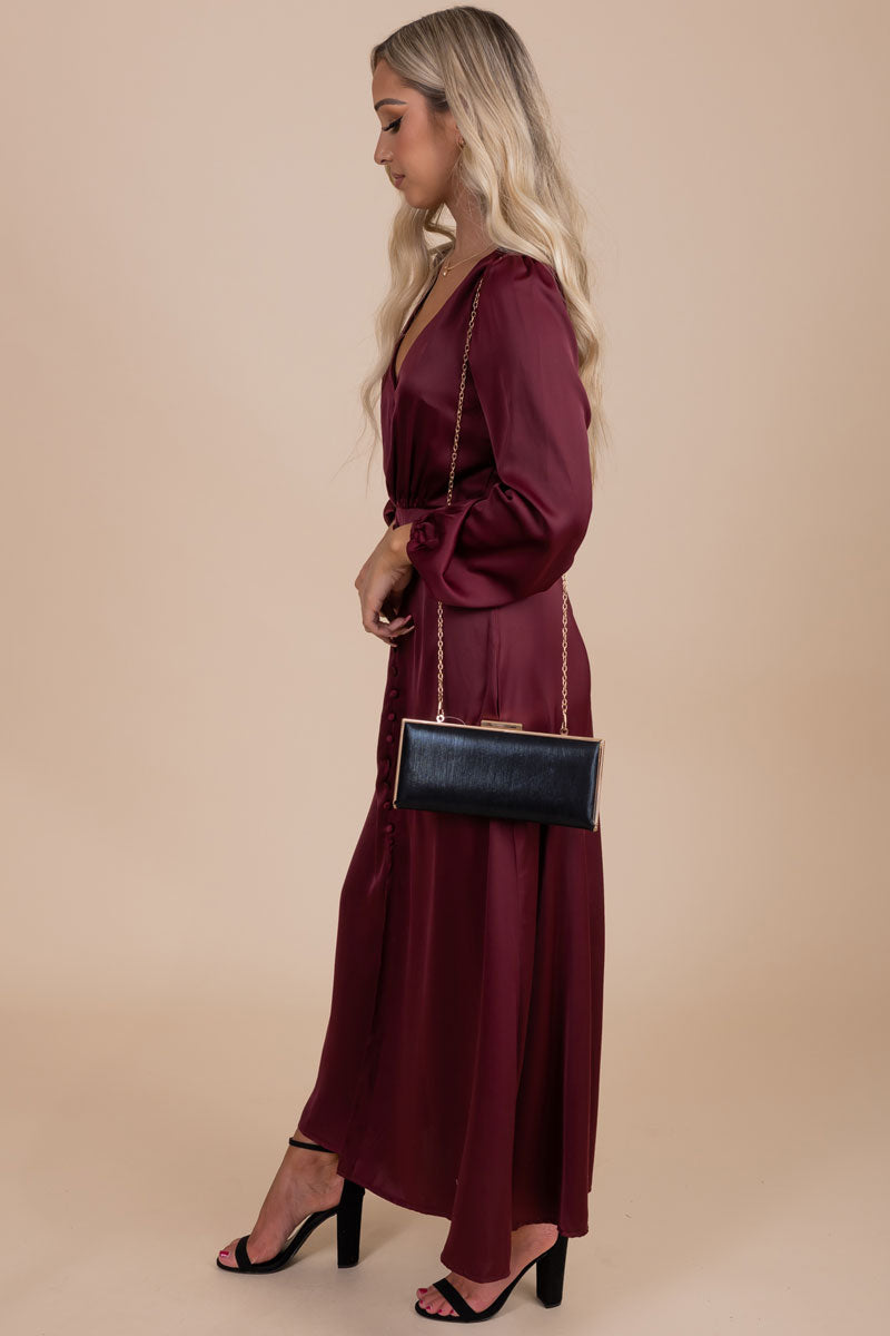 Seasons Greetings Long Sleeve Maxi Dress