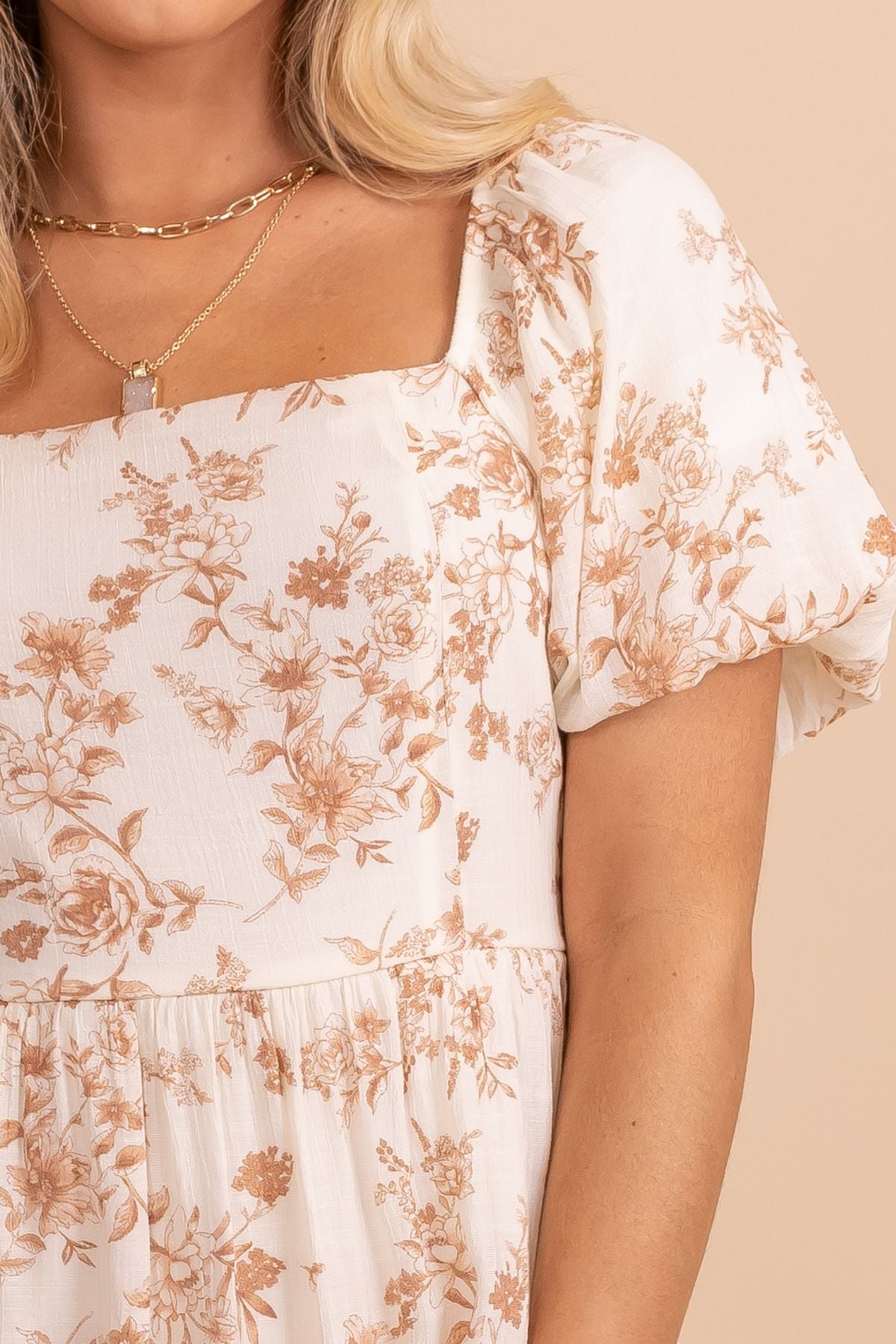 Down to Earth Floral Mini Dress