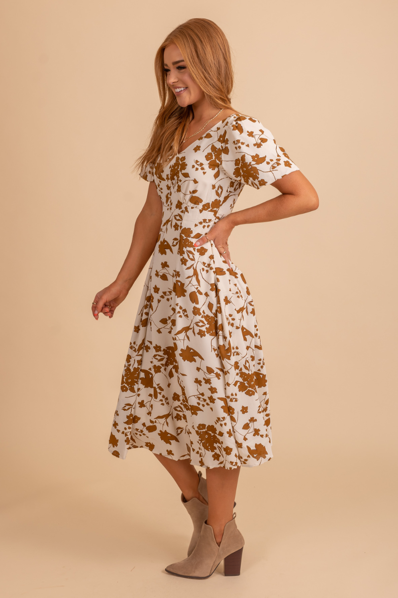 Soul Full Of Sunshine V-Neck Midi Dress