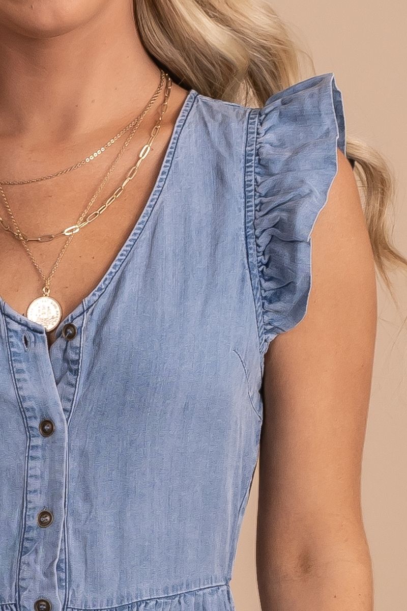 Adventure Is Everywhere Mini Dress - Blue