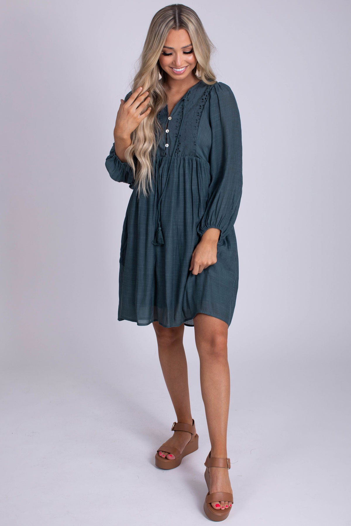 Find A Way Long Sleeve Mini Dress