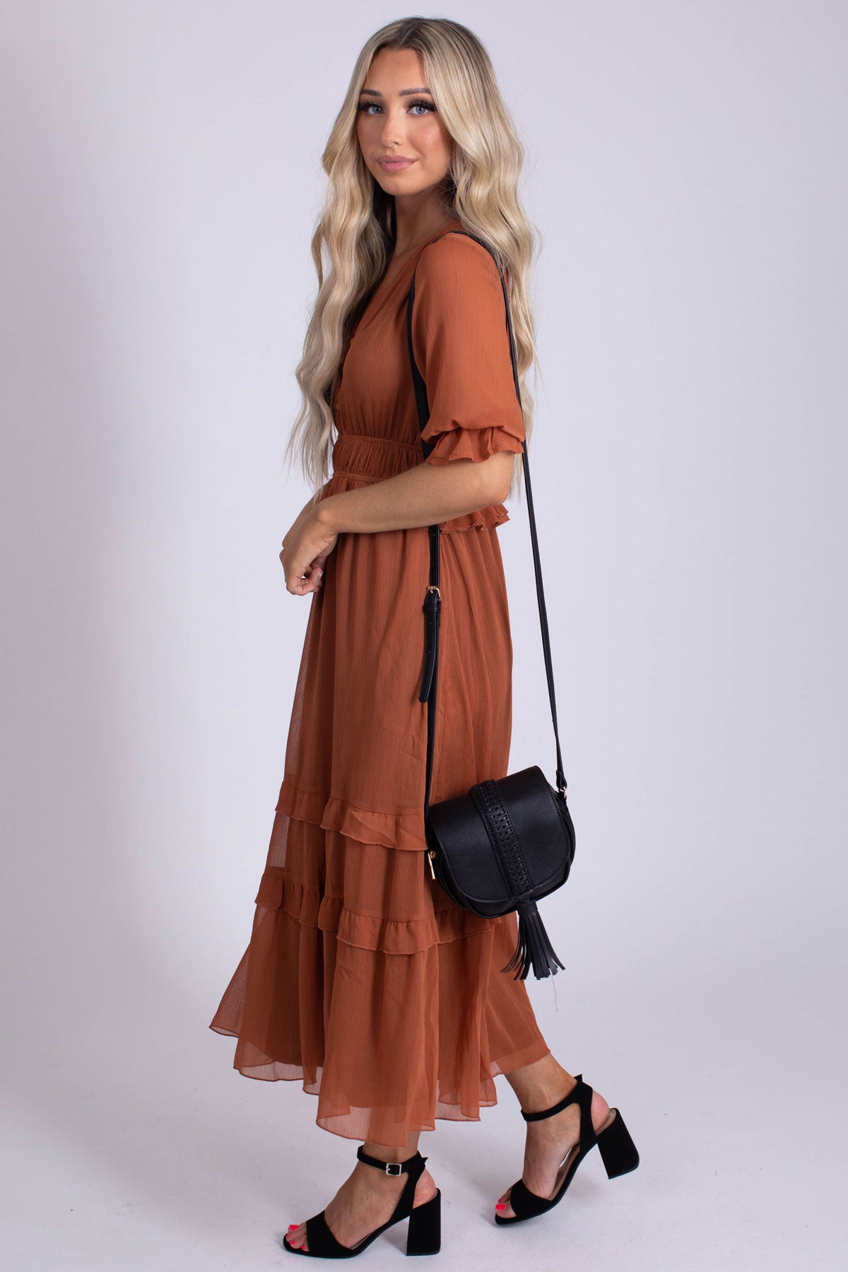 Run To You Tiered Midi Dress