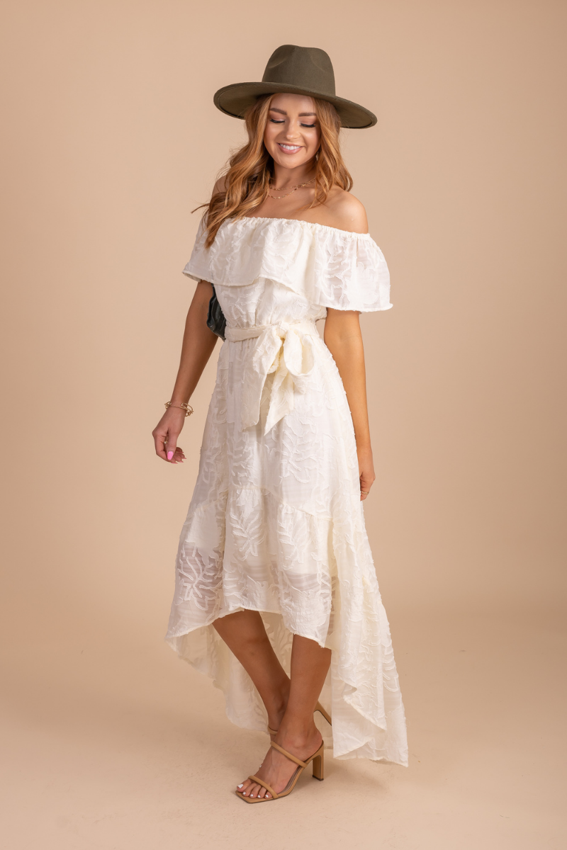 Life Of My Dreams Off-Shoulder Maxi Dress