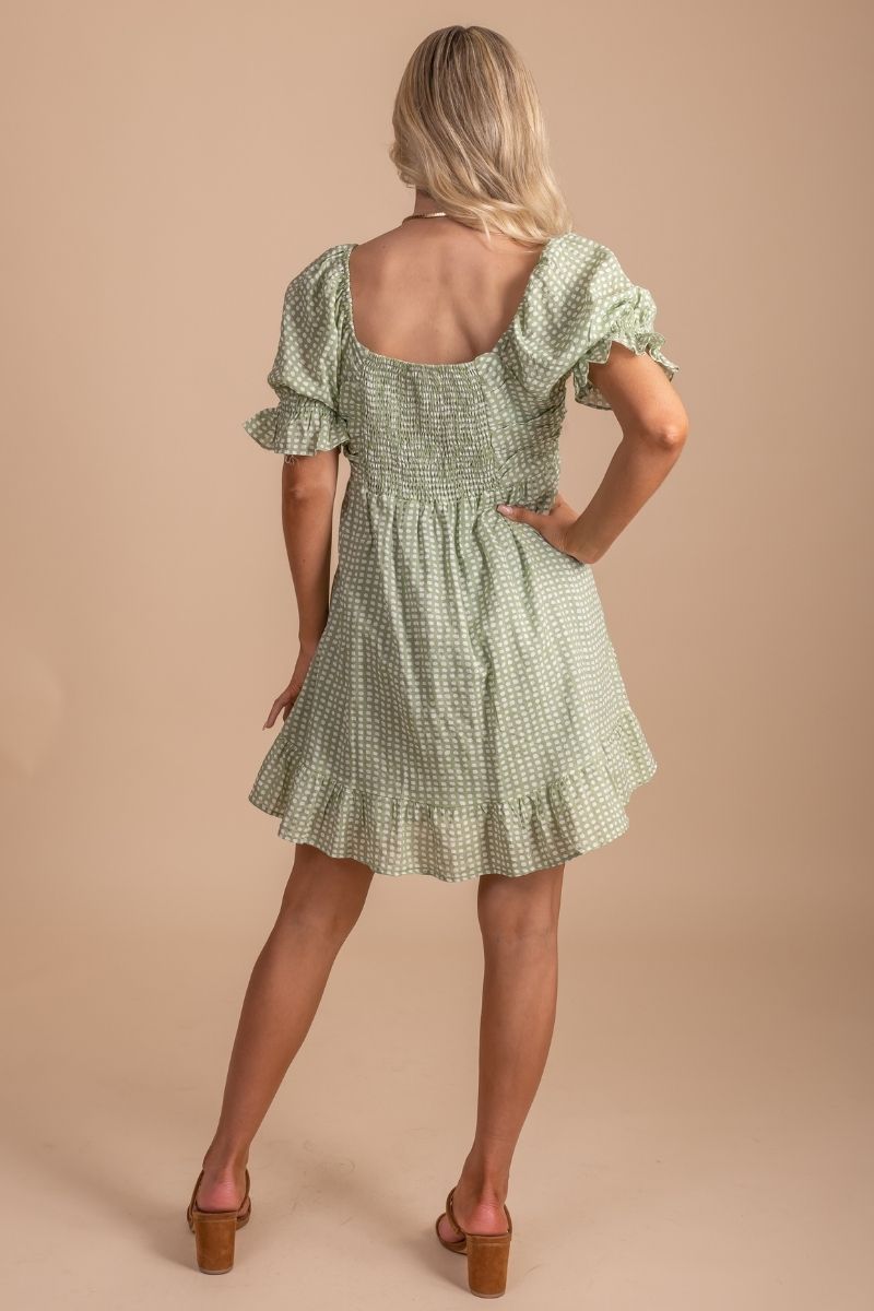 Picnic Date Gingham Mini Dress