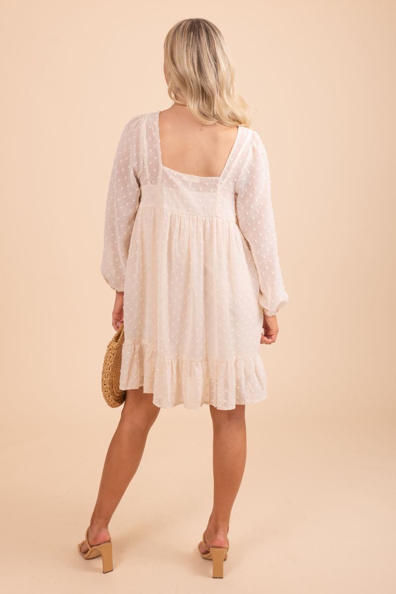 Keep It Real Swiss Dot Mini Dress