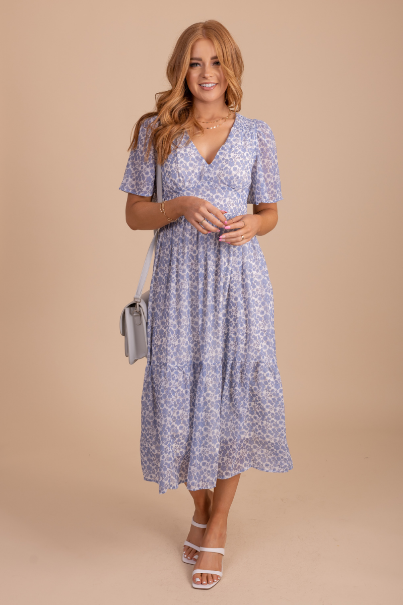 Beautiful Today Floral Midi Dress