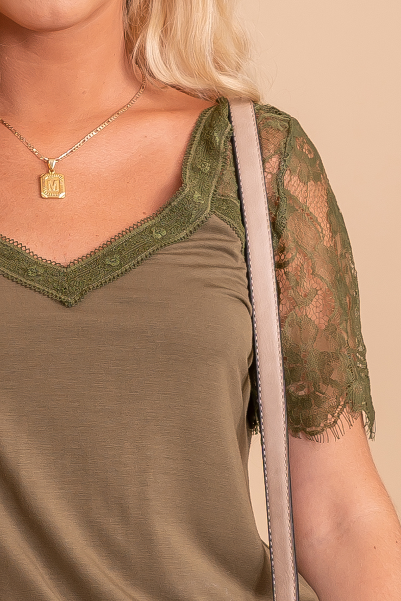 The Good Life Lace Sleeve top