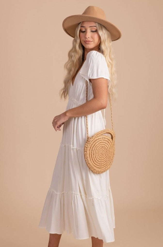 Pastel Dreams Embroidered Midi Dress