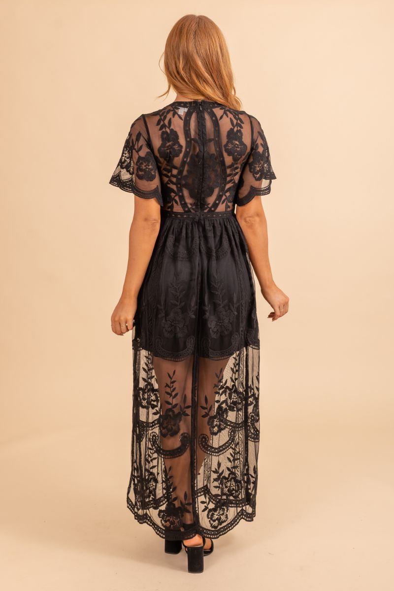 Simple Serenity Lace Maxi Dress