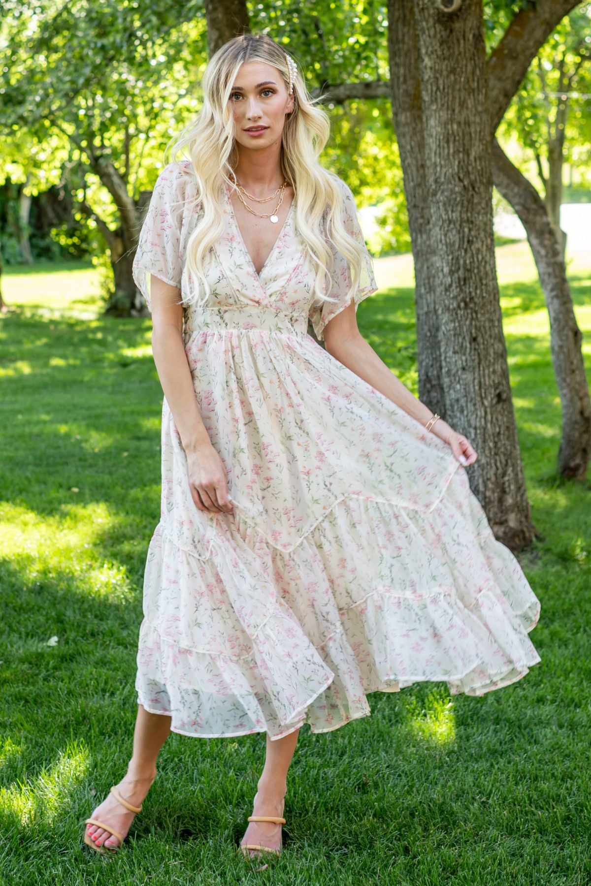 Dahlia Floral Midi Dress