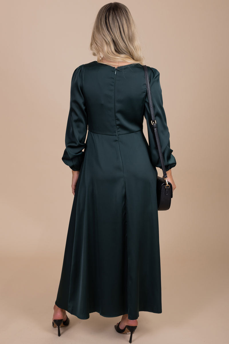 Seasons Greetings Long Sleeve Maxi Dress