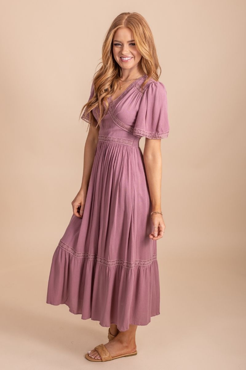 Every Moment Matters Midi Dress - Purple
