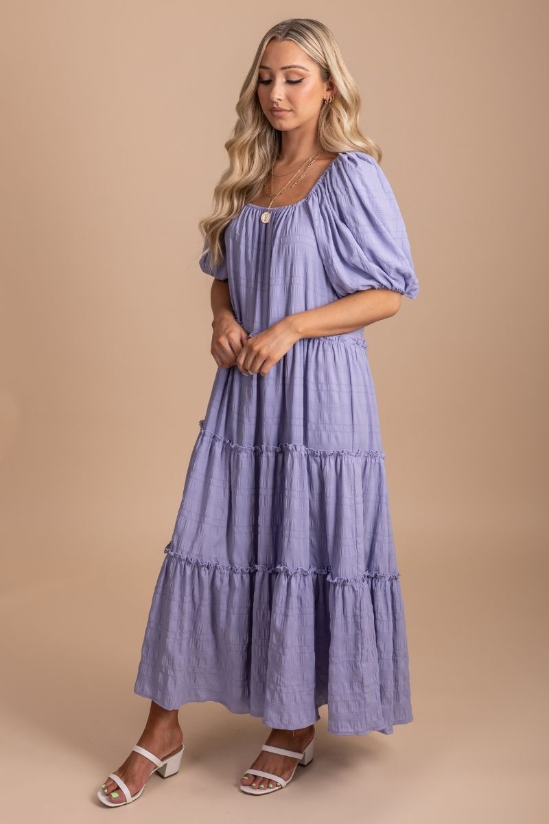 Sunrise Dreams Puff Sleeve Midi Dress