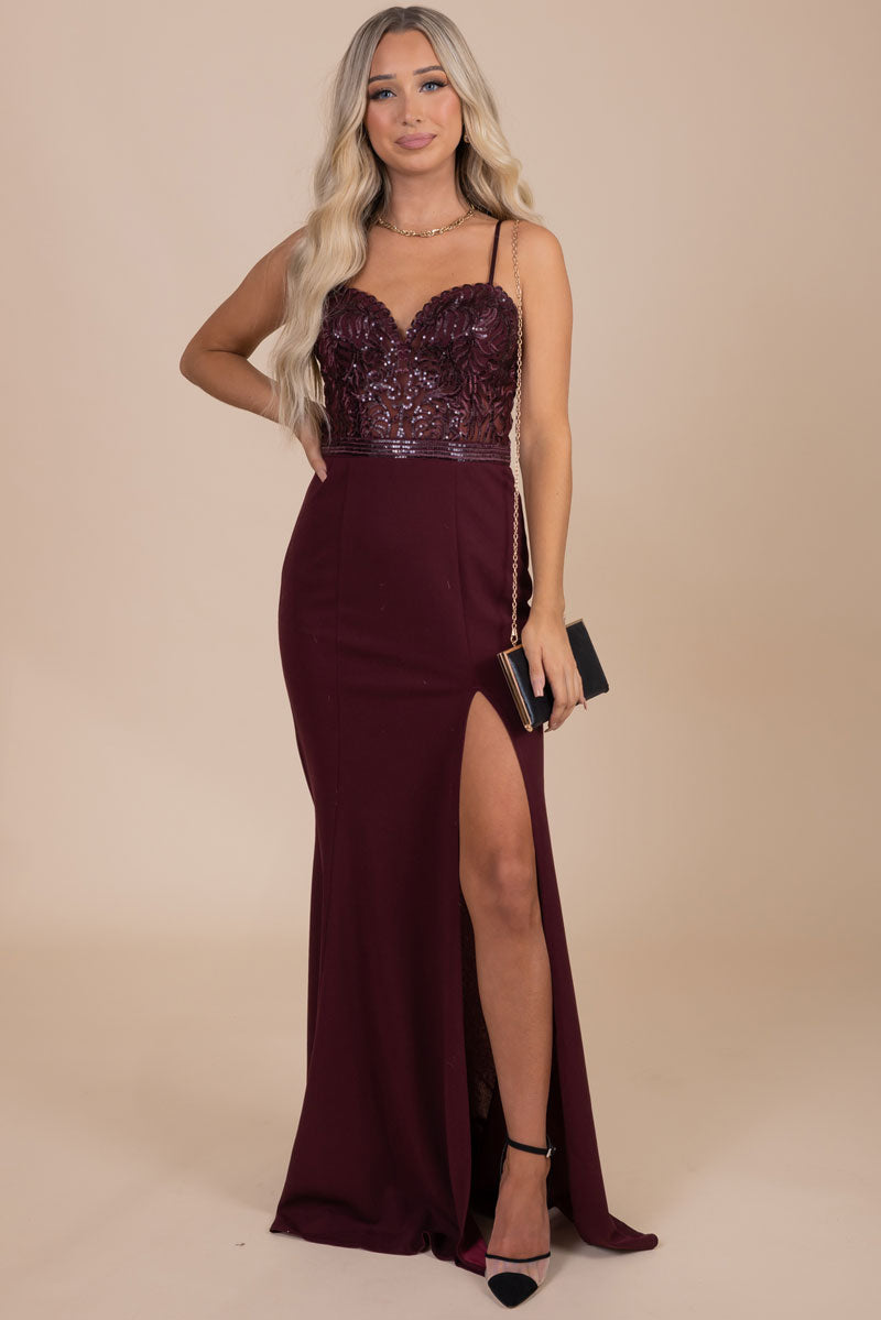 Time Will Tell Shimmery Maxi Dress