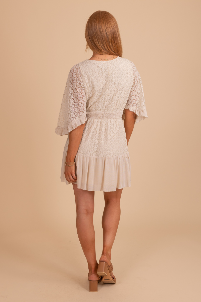 Sunny Afternoon Lace Mini Dress