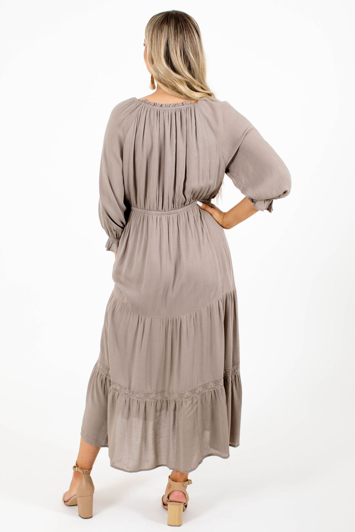 Come Home Soon Maxi Dress - Brown