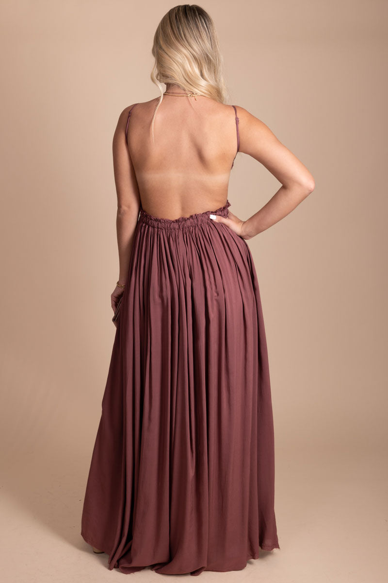 Stories To Tell Backless Maxi Dress